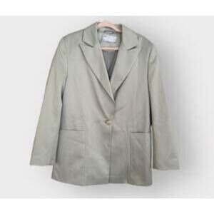ASOS Edition Curve Women’s Plus 24 Light Green Single Breasted One Button Blazer